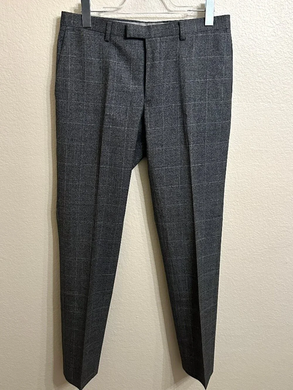 Banana Republic Gray Windowpane Dress Pants
